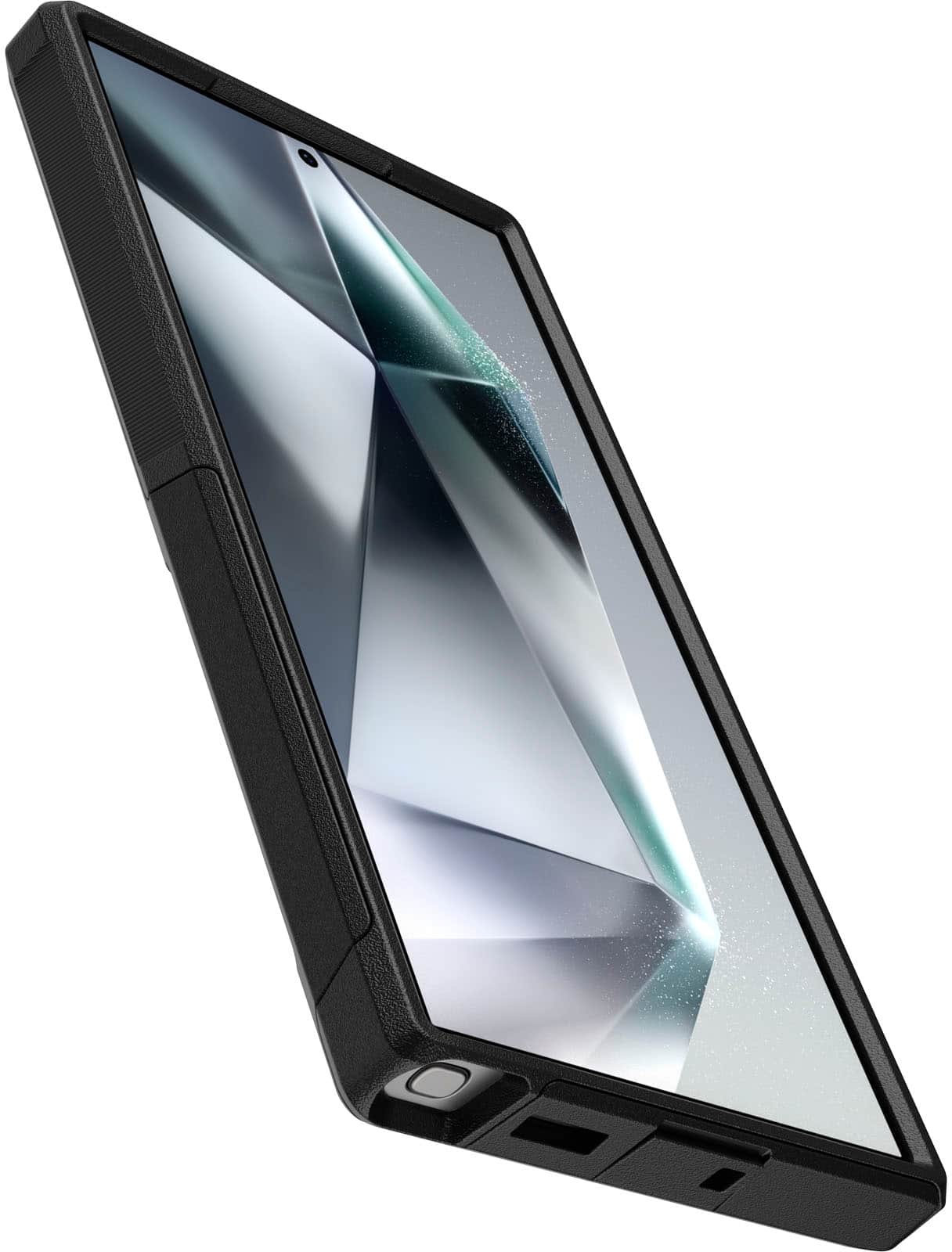 Left. OtterBox - Commuter Series Hard Shell for Samsung Galaxy S24 Ultra - Black.