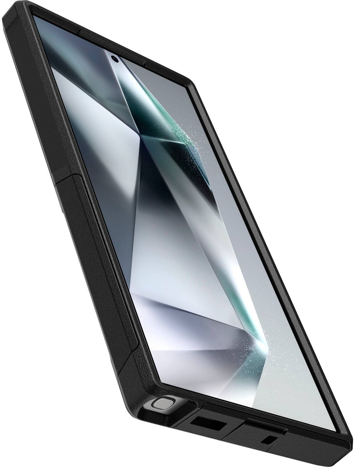 Left. OtterBox - Commuter Series Hard Shell for Samsung Galaxy S24 Ultra - Black.