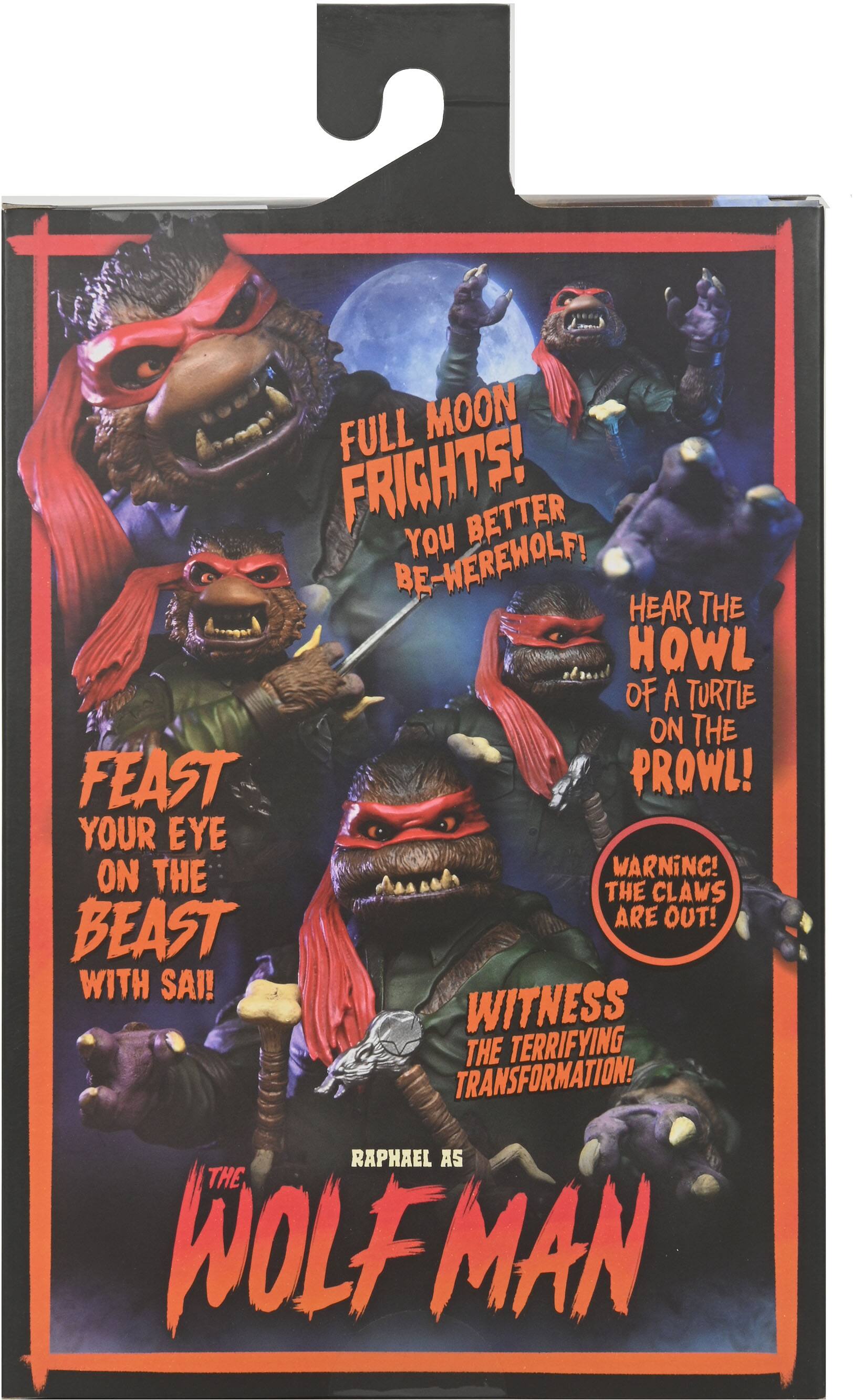 Alt View 11. NECA - Universal Monsters/Teenage Mutant Ninja Turtles 7” Scale Action Figure - Raphael as the Wolfman.