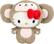 Front. NECA - Sanrio 13” Medium Plush – Hello Kitty Chinese Zodiac “Monkey”.