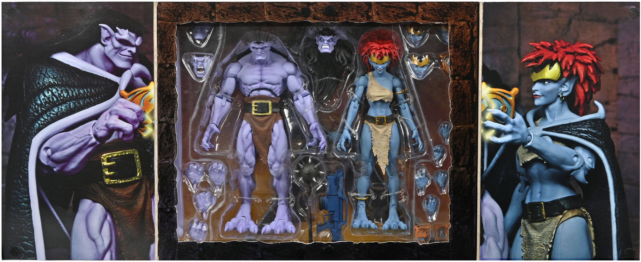 Angle. NECA - Gargoyles 7" Vows Ultimate Action Figures - Goliath & Demona.