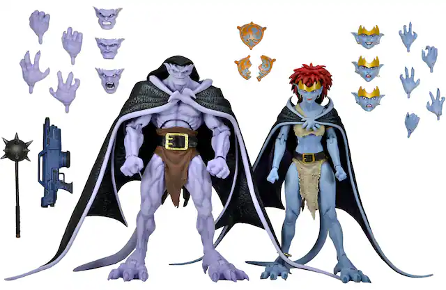 Front. NECA - Gargoyles 7" Vows Ultimate Action Figures - Goliath & Demona.