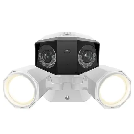 Front. Reolink - Reolink Duo Floodlight 8MP Outdoor Network Dual-Lens Bullet Camera with Night Vision - White.