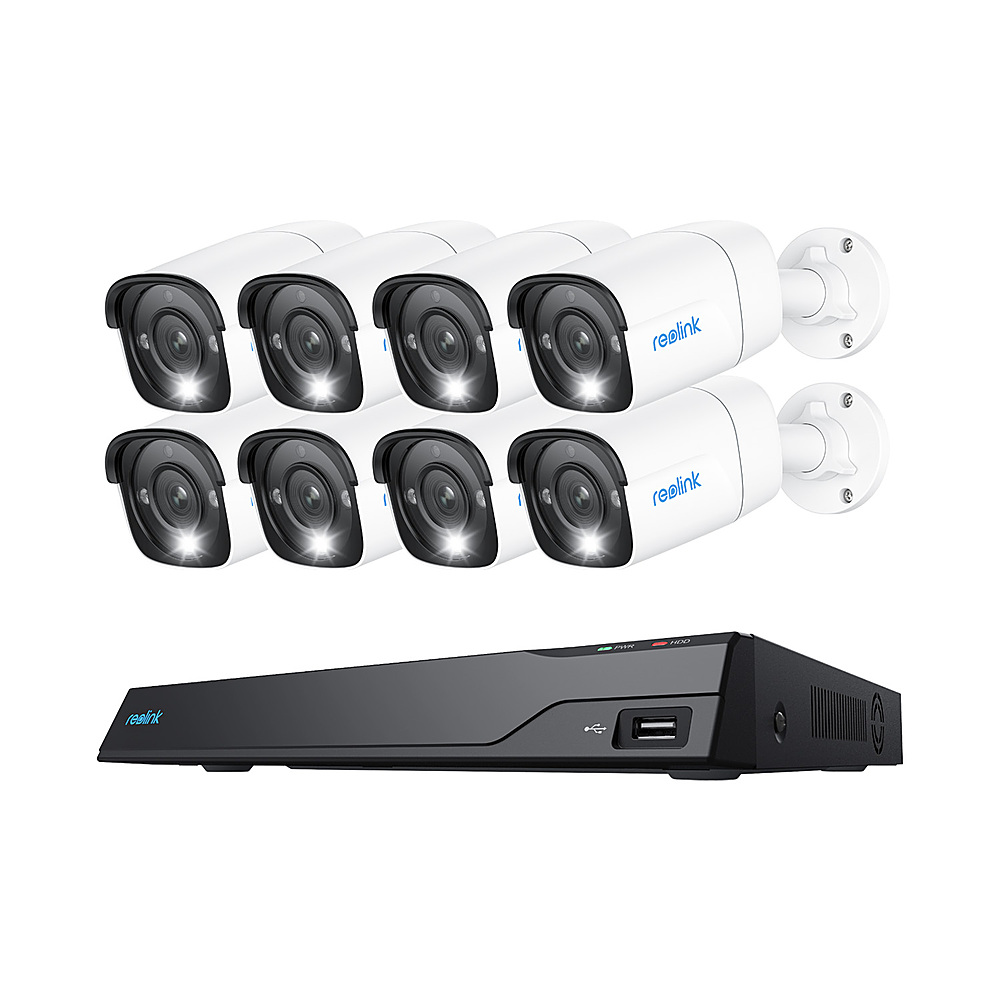 Reolink 16 Channel 12MP NVR System with 8X 12MP Bullet PoE Camera White  NVS16-12MB8 - Best Buy