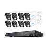 Front. Reolink - Reolink 12MP Security Camera System Outdoor, 16CH 4TB NVR & 8 PoE Wired Cameras with 2-Way Audio, NVS16-12MB8 - White.