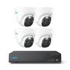 Front. Reolink - 8 Channel 12MP NVR System with 4X 12MP Dome PoE Camera - White.