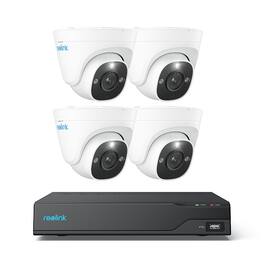 Reolink - NVS8-12MD4 8-Channel 12MP NVR with 2TB HDD & Four 12MP Dome Cameras - White