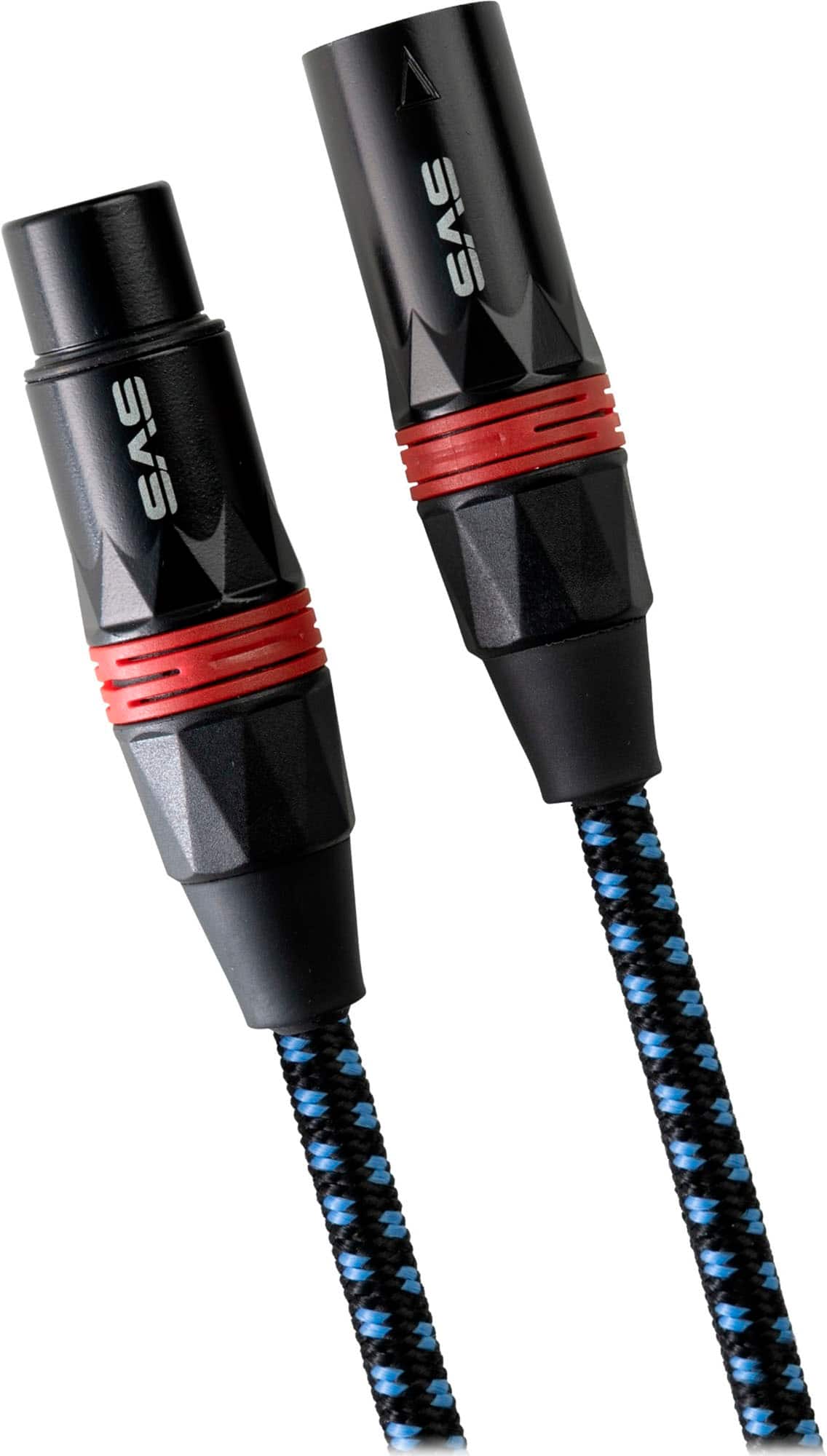 SVS - SoundPath 3.28' Balanced XLR Audio Cable (2-Pack) - Black/Blue - Front_Zoom
