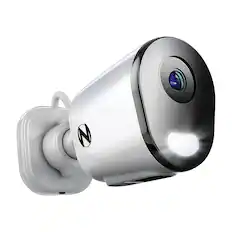 Front. Night Owl - Indoor/Outdoor Plug-In Wi-Fi 4K Security Camera with 2-Way Audio - White.