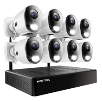 Night Owl - 10-Channel, 8-Camera Indoor/Outdoor Wireless 2K 1TB NVR Security System with 2-Way Audio - Black/White - Front_Zoom