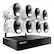 Front. Night Owl - 10-Channel, 8-Camera Indoor/Outdoor Wireless 2K 1TB NVR Security System with 2-Way Audio - Black/White.