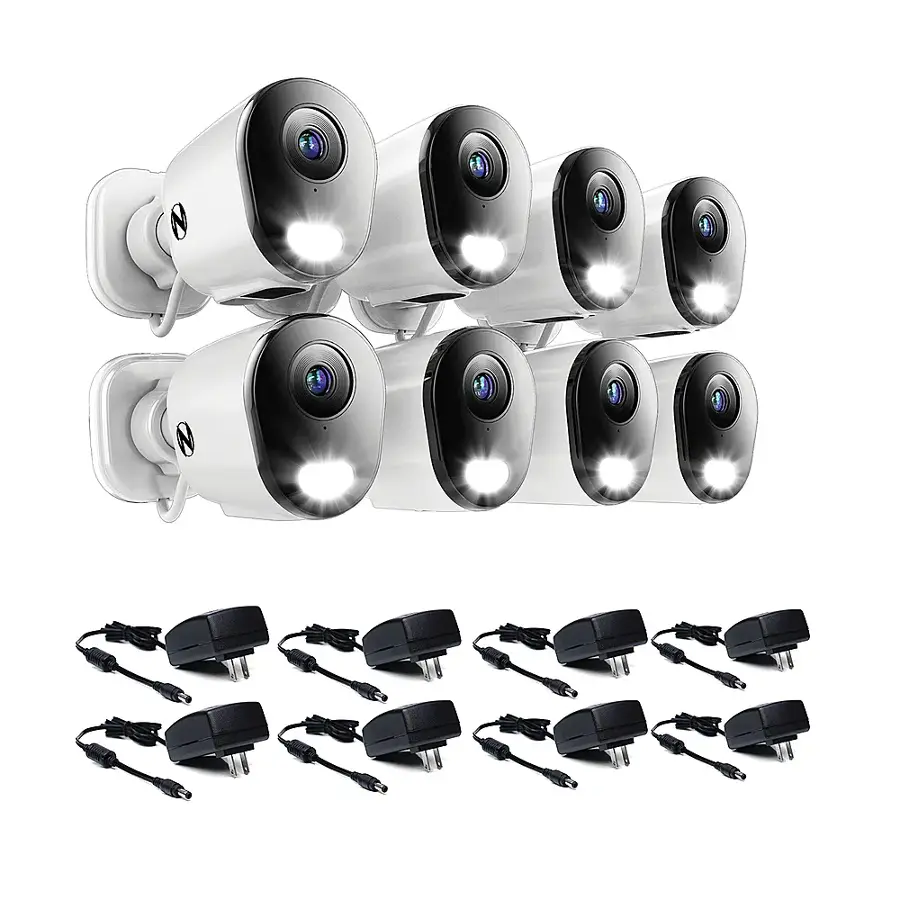 Alt View 18. Night Owl - 10-Channel, 8-Camera Indoor/Outdoor Wireless 2K 1TB NVR Security System with 2-Way Audio - Black/White.