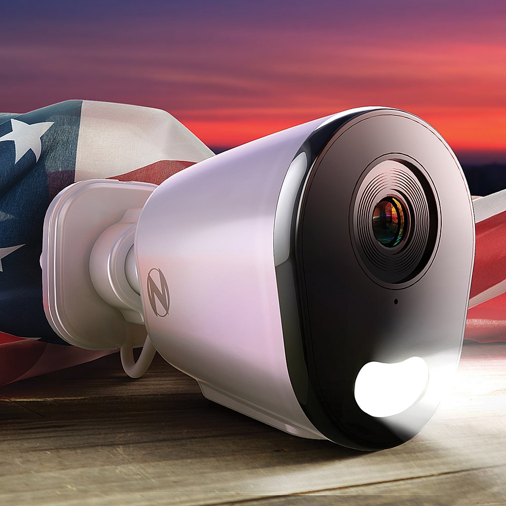 Angle. Night Owl - Indoor/Outdoor AC Powered Plug-In Wireless 2K Security Camera with 2-Way Audio - White.