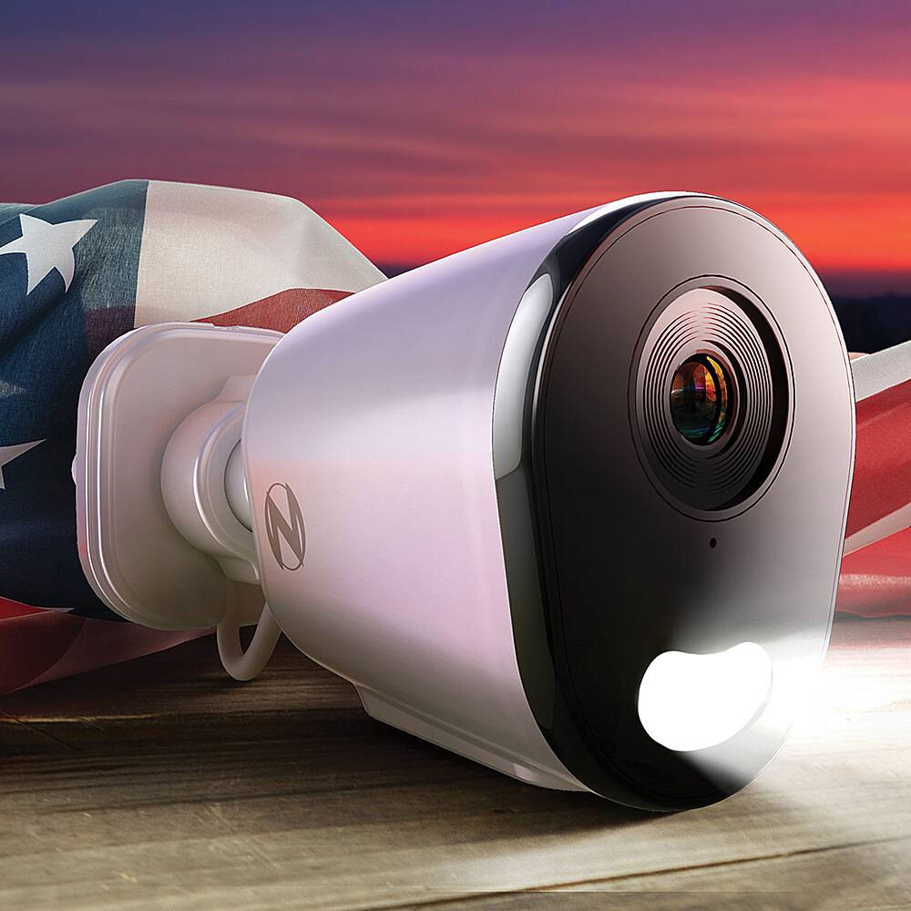 Angle. Night Owl - Indoor/Outdoor AC Powered Plug-In Wireless 2K Security Camera with 2-Way Audio - White.