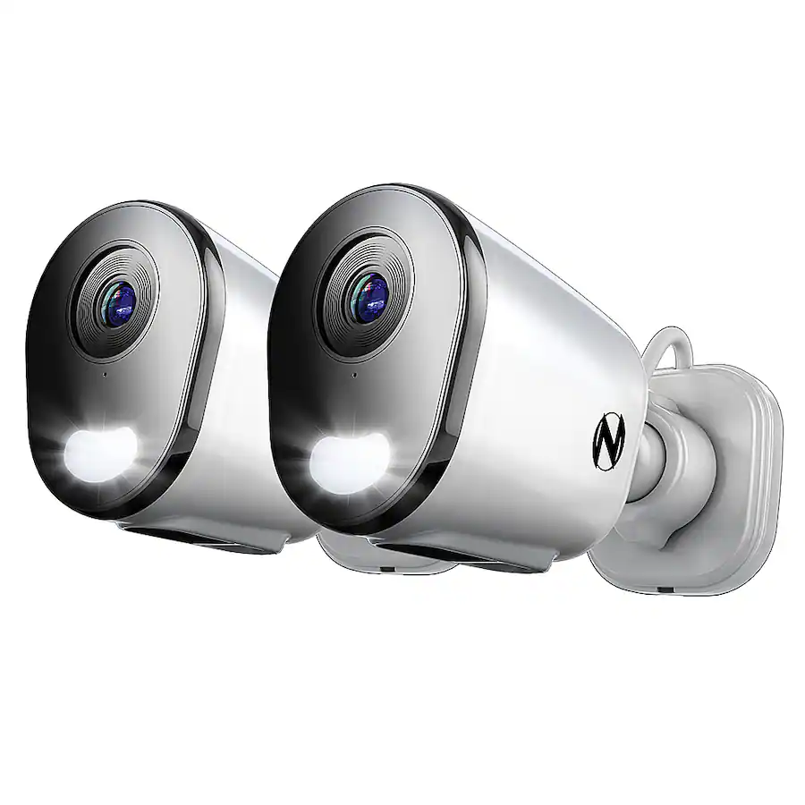 Plug Camera Night Owl 2 Camera Indoor/Outdoor AC Powered Plug In Wireless 2K ...