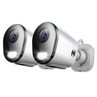 Night Owl - 2-Camera Indoor/Outdoor AC Powered Plug-In Wireless 2K Security Cameras with 2-Way Audio - White - Front_Zoom