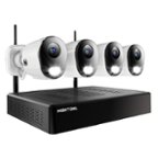 Night Owl - 10-Channel, 4-Camera Indoor/Outdoor Wireless 2K 1TB NVR Security System with 2-Way Audio - Black/White