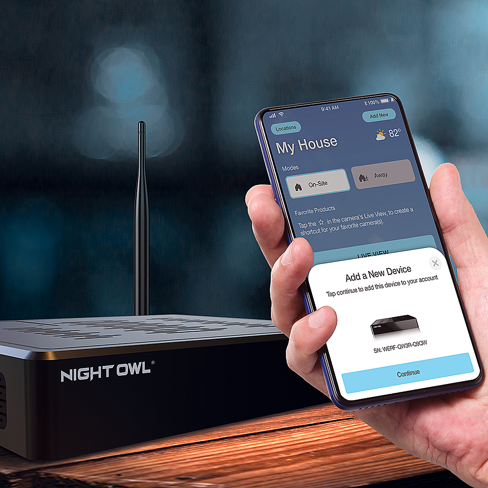 Alt View 16. Night Owl - 10-Channel, 4-Camera Indoor/Outdoor Wireless 2K 1TB NVR Security System with 2-Way Audio - Black/White.