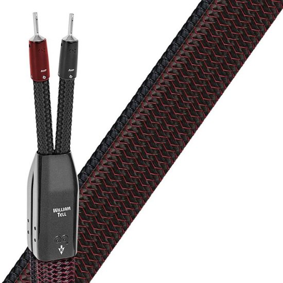 Front Zoom. AudioQuest - 10FT Pair William Tell Zero BiWire Speaker Cable - Red/Black.