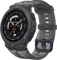 Amazfit Active Edge Smartwatch 46.62mm Dual Polycarbonate Plastic - Gray - Front_Zoom