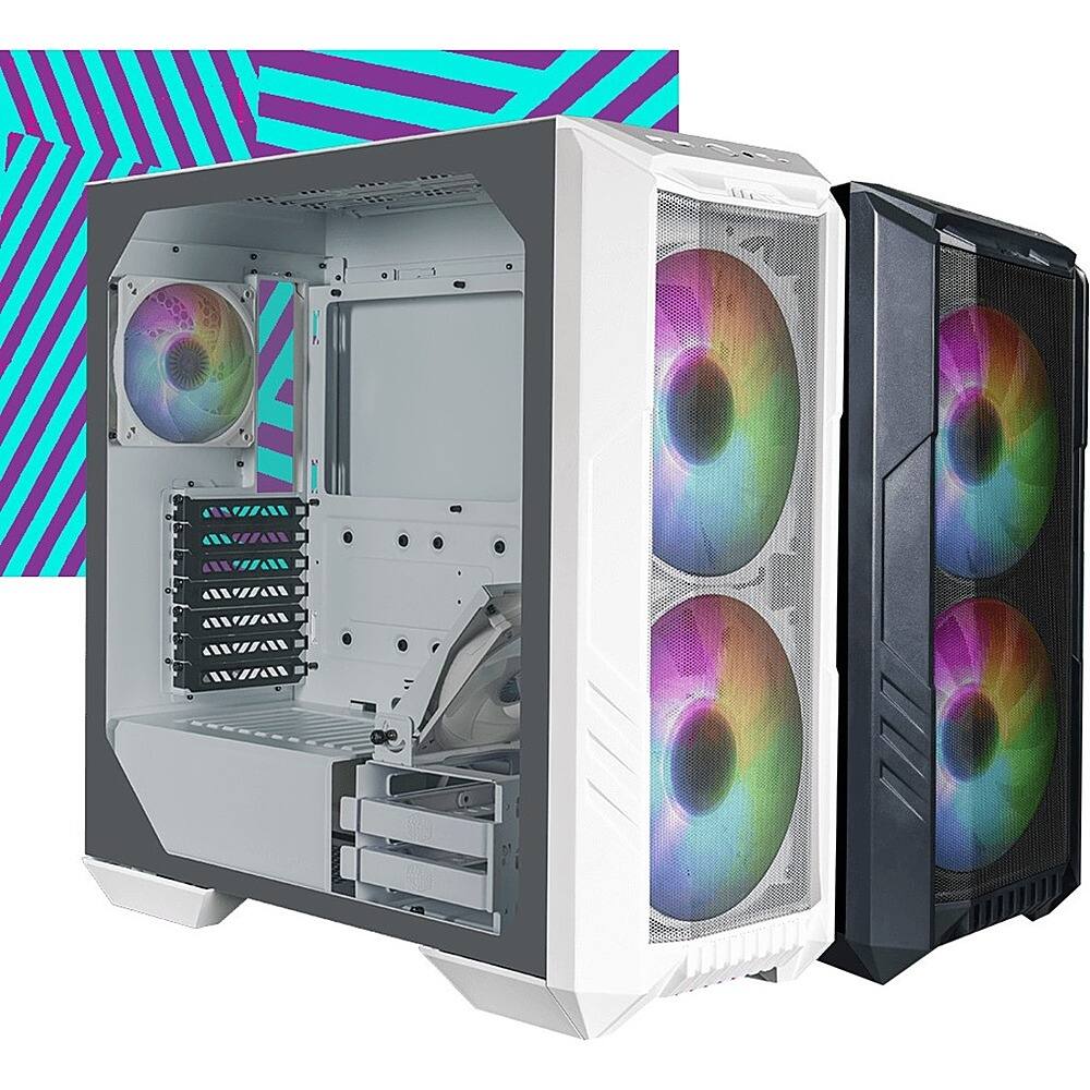 Alt View 21. Cooler Master - HAF ATX/Micro ATX/ITX/SSI CEB/EATX Mid-tower Case - White.