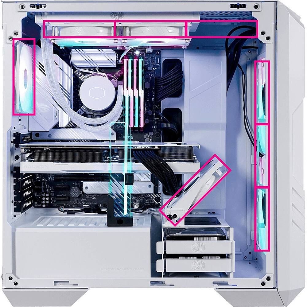 Alt View 22. Cooler Master - HAF ATX/Micro ATX/ITX/SSI CEB/EATX Mid-tower Case - White.