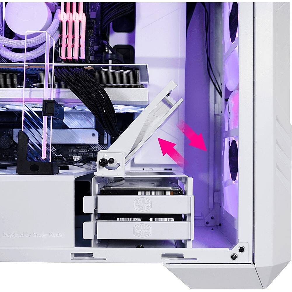 Alt View 23. Cooler Master - HAF ATX/Micro ATX/ITX/SSI CEB/EATX Mid-tower Case - White.