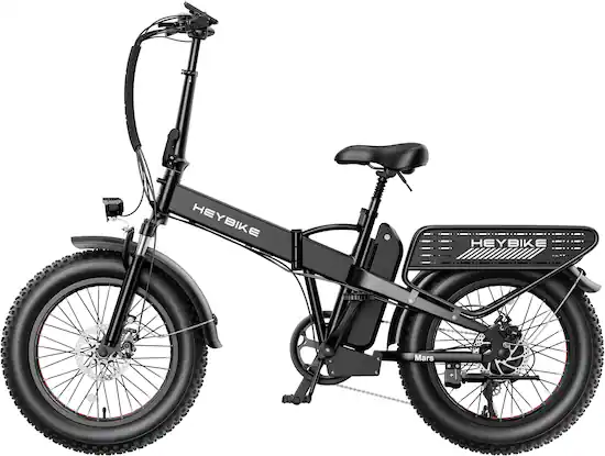 Heybike Mars 2.0 Foldable E bike w 45mi Max Operating Range 28 mph Max Speed Black HBK Mars 2.2 B Best Buy