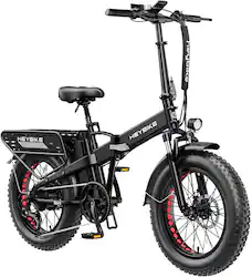 Heybike - Mars 2.0 Foldable E-bike w/ 45mi Max Operating Range & 28 mph Max Speed-UL Certified - Black - Front_Zoom