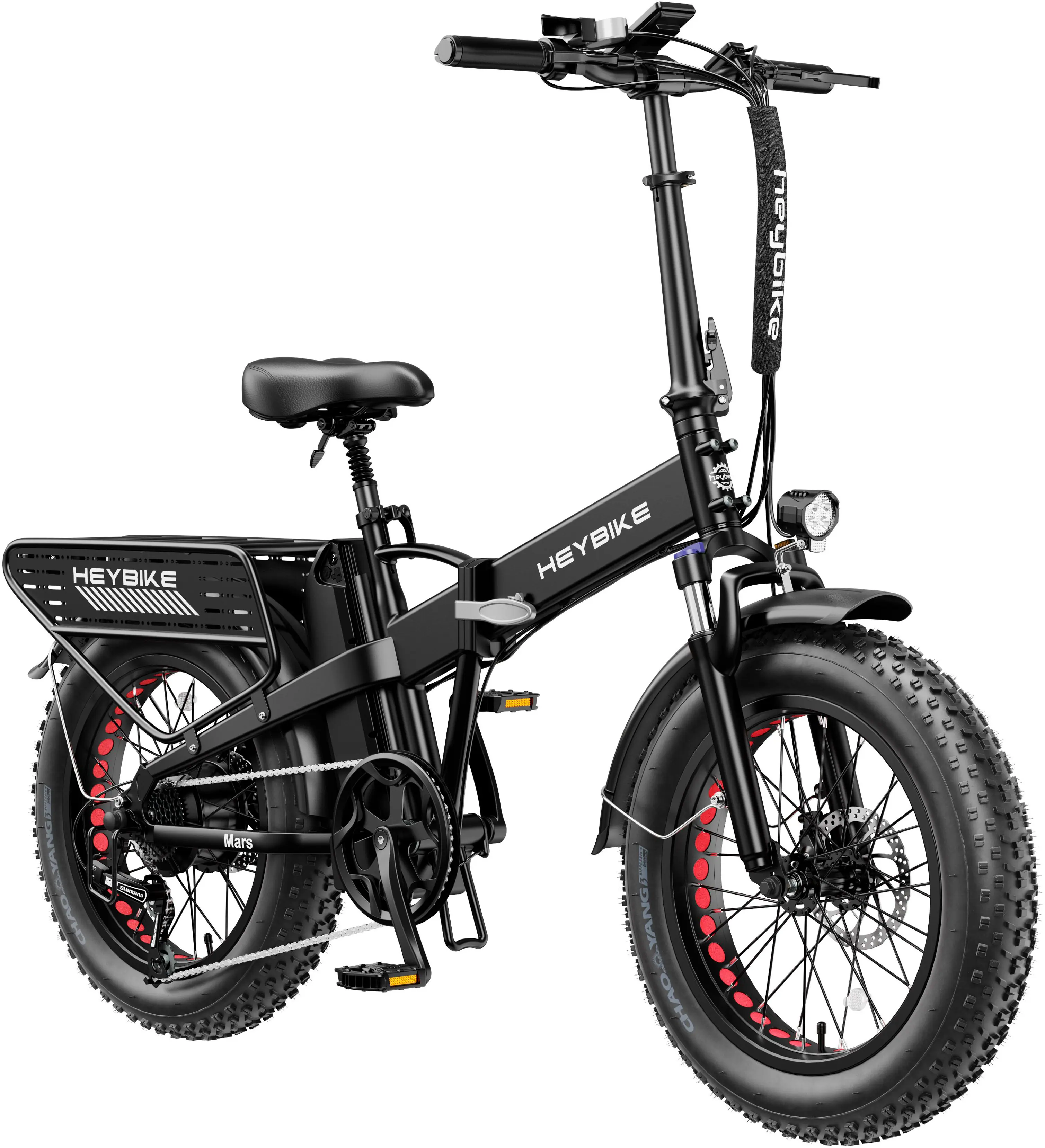 Heybike - Mars 2.0 Foldable E-bike w/ 45mi Max Operating Range & 28 mph Max Speed-UL Certified - Black