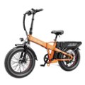Left. Heybike - Mars 2.0 Foldable E-bike w/ 45mi Max Operating Range & 28 mph Max Speed - Orange.