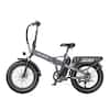 Front. Heybike - Mars 2.0 Foldable E-bike w/ 45mi Max Operating Range & 28 mph Max Speed - Grey.