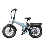Front. Heybike - Mars 2.0 Foldable E-bike w/ 45mi Max Operating Range & 28 mph Max Speed - Blue.