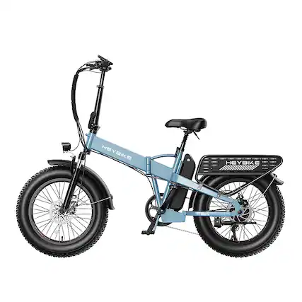 Front. Heybike - Mars 2.0 Foldable E-bike w/ 45mi Max Operating Range & 28 mph Max Speed - Blue.