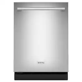 Maytag - 24" Top Control Built-In Tub Dishwasher with Heated Dry and 51 dBa - Stainless Steel