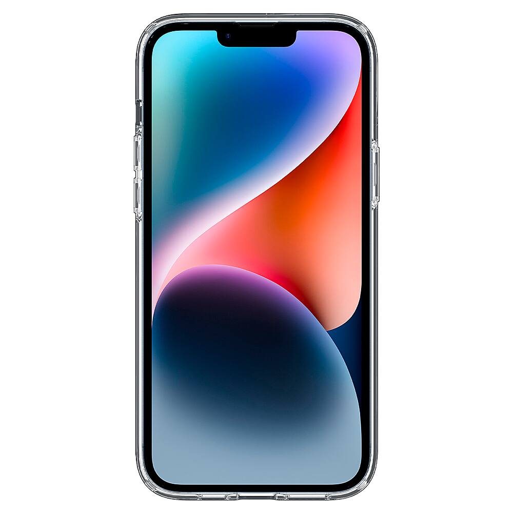 Angle. Spigen - Crystal Hybrid MagFit Case for Apple iPhone 14 - Crystal Clear.