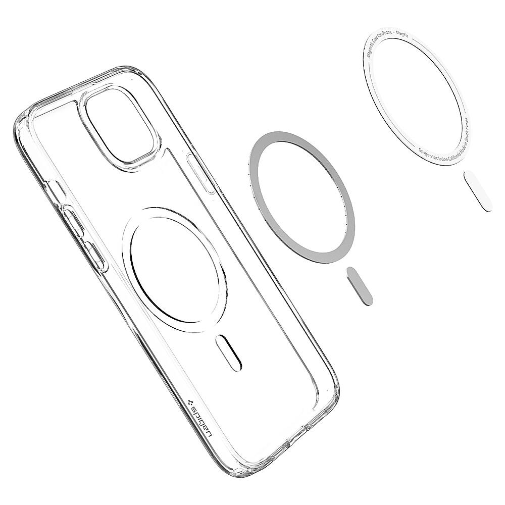 Alt View 3. Spigen - Crystal Hybrid MagFit Case for Apple iPhone 14 - Crystal Clear.