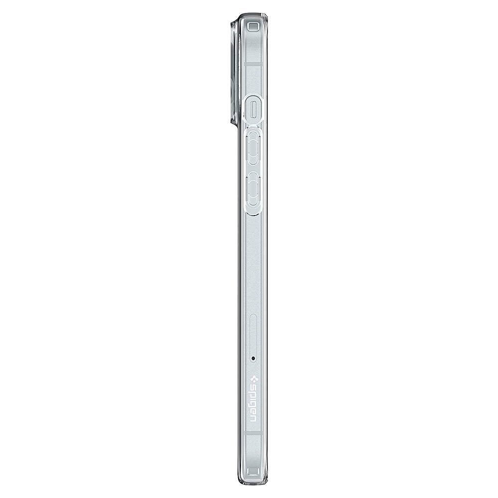 Left. Spigen - Crystal Flex Case for Apple iPhone 15/14/13 - Crystal Clear.