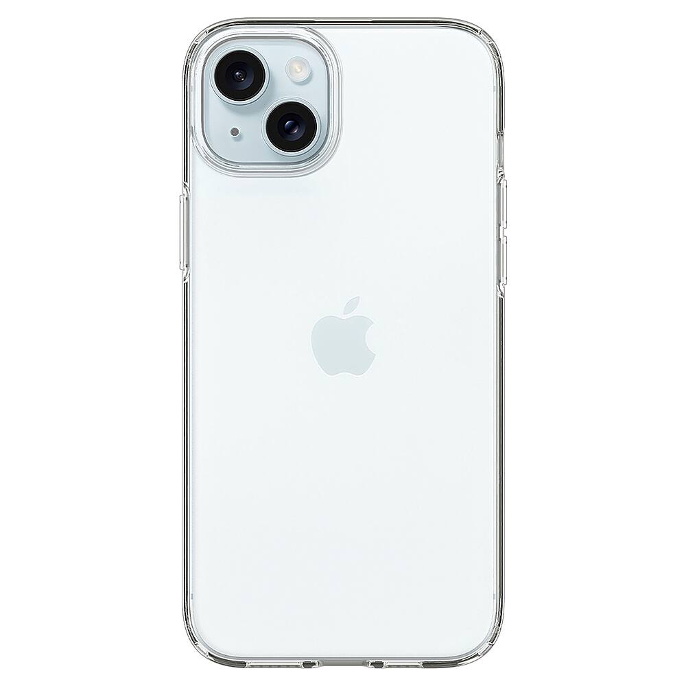 Front. Spigen - Crystal Flex Case for Apple iPhone 15/14/13 - Crystal Clear.