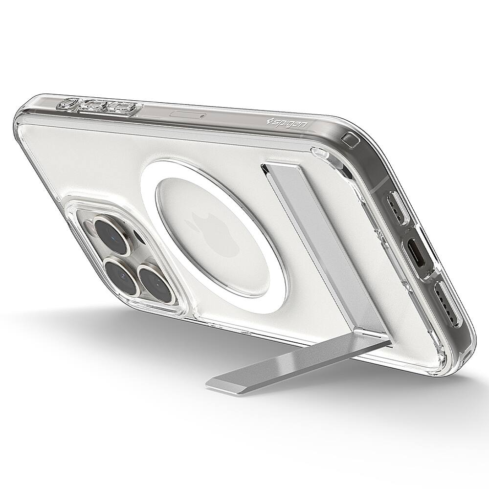 Alt View 14. Spigen - Slim Armor Essential S MagFit Case for Apple iPhone 15 Pro - Crystal Clear.