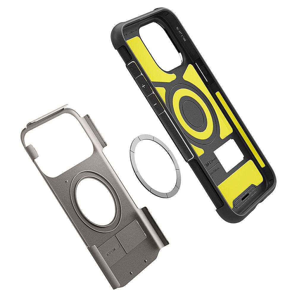 Alt View 11. Spigen - Slim Armor MagFit Case for Apple iPhone 15 Pro - Gunmetal.