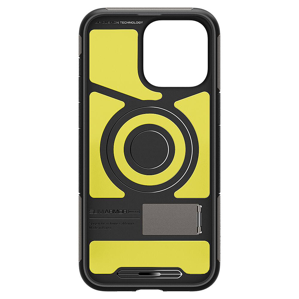 Alt View 1. Spigen - Slim Armor MagFit Case for Apple iPhone 15 Pro - Gunmetal.