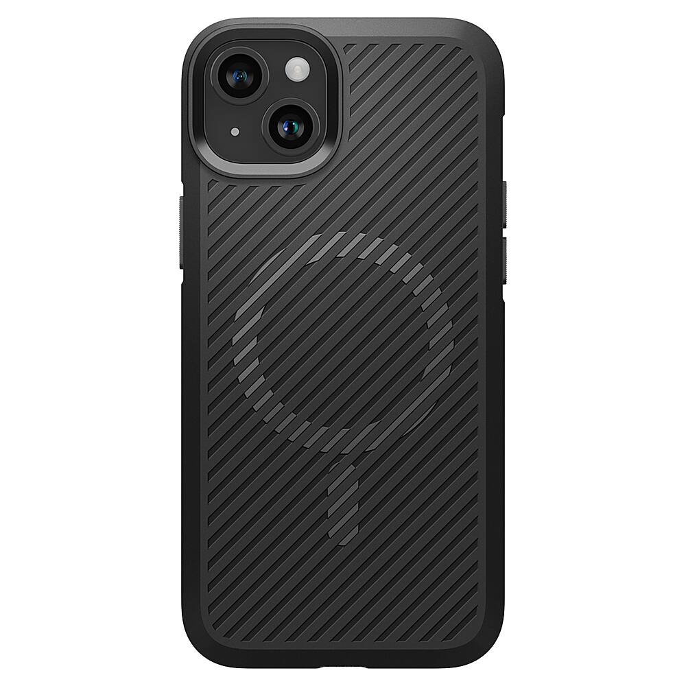 Front. Spigen - Core Armor MagFit Case for Apple iPhone 15 Plus/14 Plus - Matte Black.