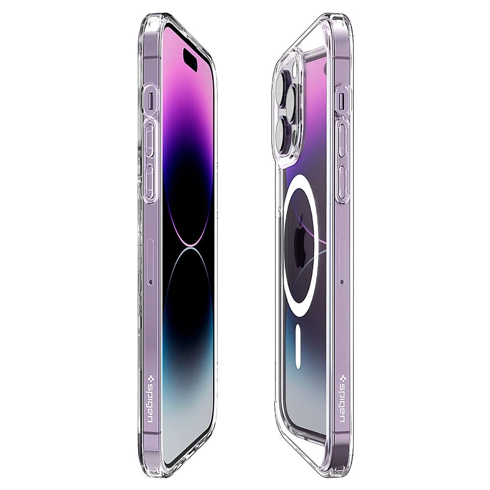 Alt View 11. Spigen - Crystal Hybrid MagFit Case for Apple iPhone 14 Pro - Crystal Clear.