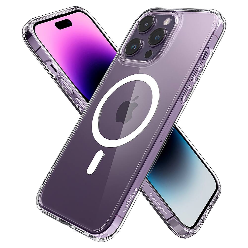 Alt View 2. Spigen - Crystal Hybrid MagFit Case for Apple iPhone 14 Pro - Crystal Clear.