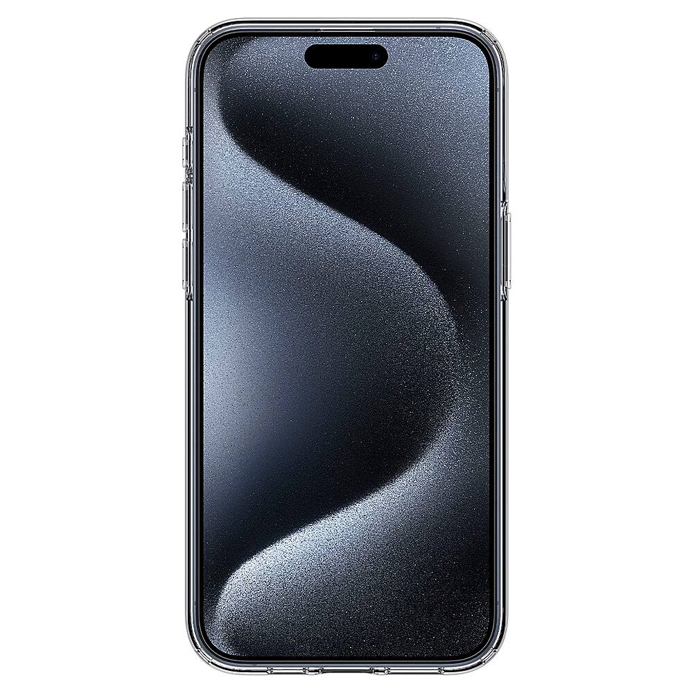 Angle. Spigen - Crystal Flex Case for Apple iPhone 15 Pro Max - Crystal Clear.
