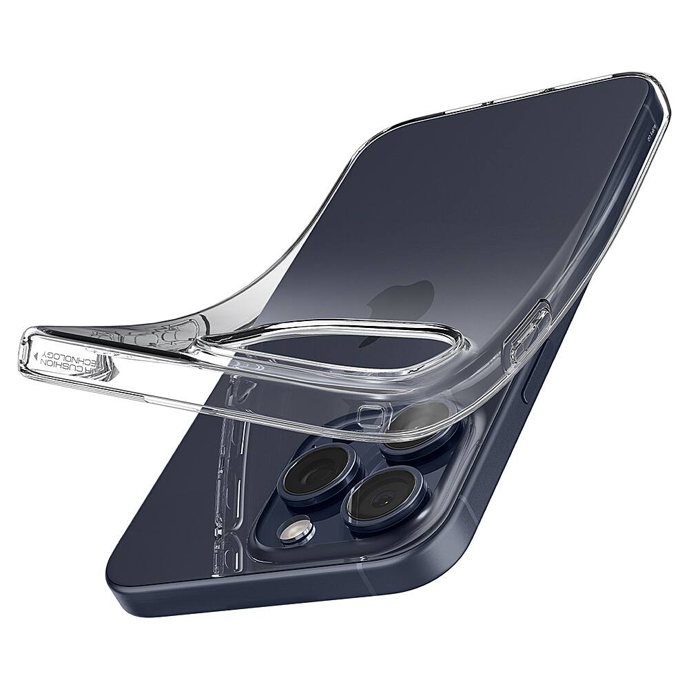 Alt View 3. Spigen - Crystal Flex Case for Apple iPhone 15 Pro Max - Crystal Clear.