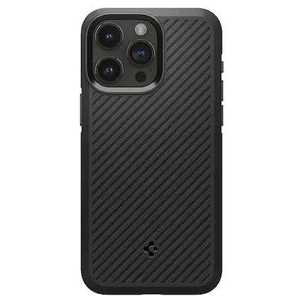 Front. Spigen - Core Armor Case for Apple iPhone 15 Pro Max - Matte Black.