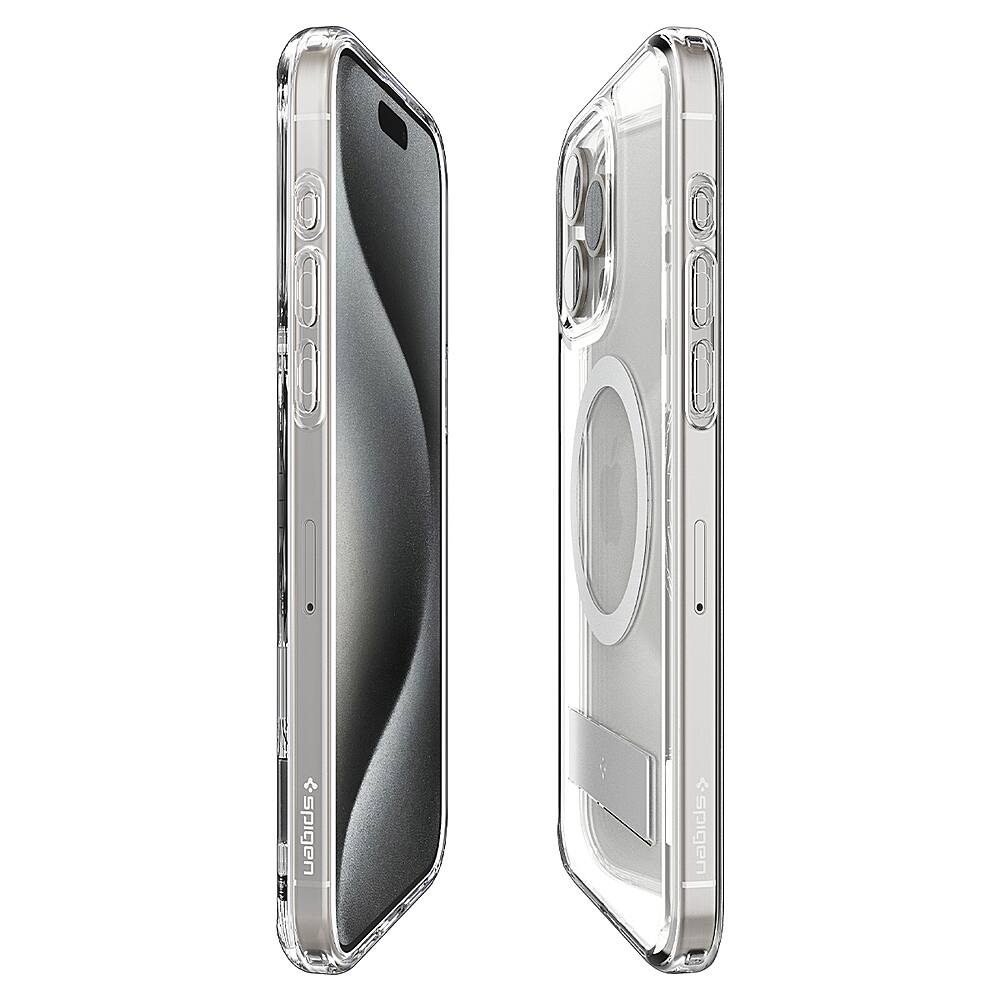 Alt View 12. Spigen - Slim Armor Essential S MagFit Case for Apple iPhone 15 Pro Max - Crystal Clear.
