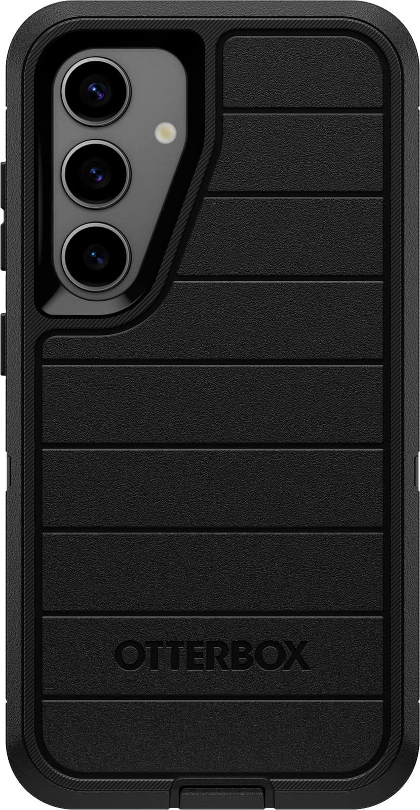 Front. OtterBox - Defender Series Pro Hard Shell for Samsung Galaxy S24 - Black.
